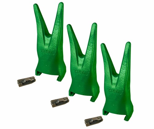 3 - fits Esco Super V Excavator Twin Tiger Rock Bucket Teeth &amp;amp;amp; Pins - V19TVY