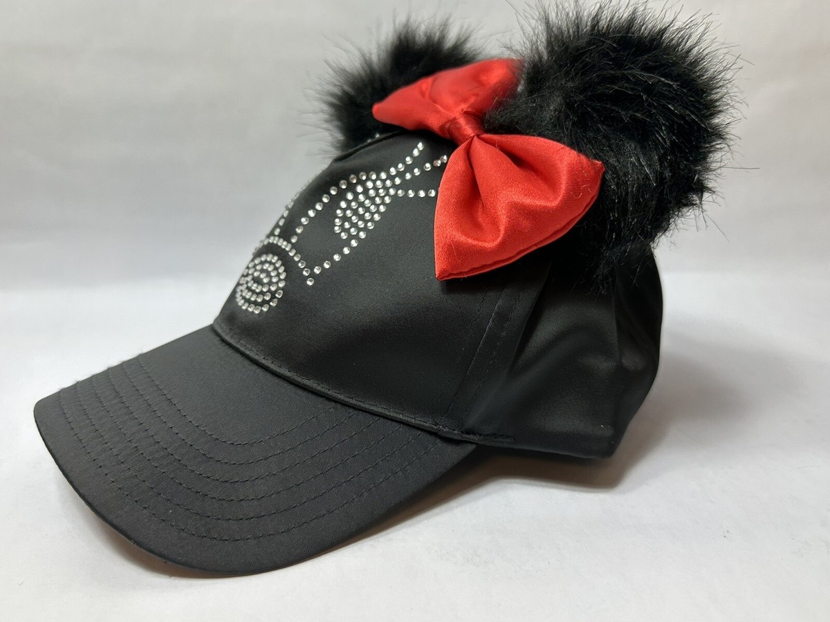 Disney Parks Minnie Mouse “FA BOW LOUS” Black Satin Bow  display picture 1