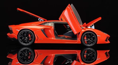 AUTOart 1/43 Alloy fully open car model Lamborghini Aventador LP700-4 Orange - Picture 5 of 17