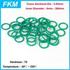FKM Green O Ring Metric Fluoro Rubber Oring THK 2.65mm Resistant Oil Seal Gasket