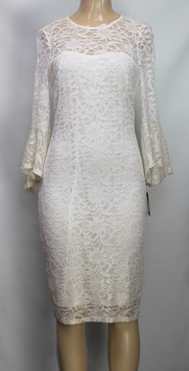 chinese dress ladies Mariana Cream Lace Bust Midi Dress - US 16