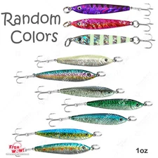 Fish WOW! 1oz Fishing Mega Live Metal Lure Bait Jig lures bait Random Color New