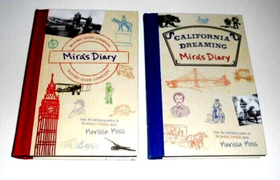 Mira's Diary 2 Book LOT: California Dreaming/Bombs Over London (Hardcovers) New