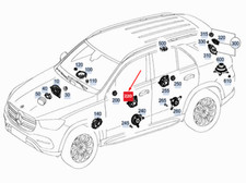 MB GLE W167 Lautsprecher vorne rechts zentral Tür A1678202701 NEU ORIGINAL MB GLE W167 Lautsprecher vorne rechts zentral Tür A1678202701 NEU ORIGINAL