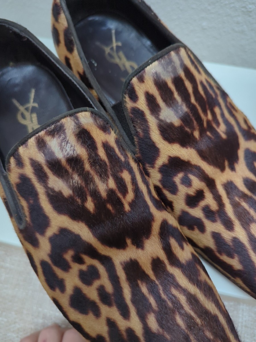 YSL Leopard Pony Hair Loafer | eBay