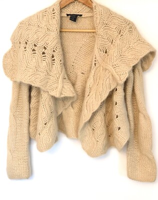 cable knit wrap sweater
