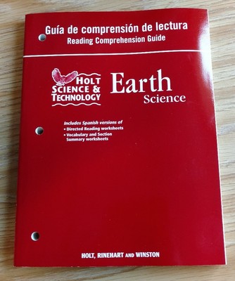 holt science technology reading comprehension guide spanish earth science 9780030461972 ebay