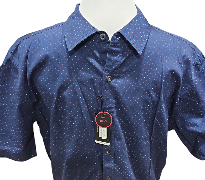 Beverly Hills Polo Club Mens Medium Short Sleeve Button Up Top