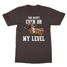 Giraffe Not Even My Level Funny Men's T-Shirt