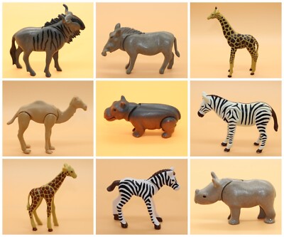 Playmobil Tiere z. Auswahl   Gazelle Zebra Giraffe Nashorn Kamel Gnu  ZOO Safari