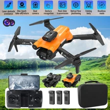 2023 RC Drone with 8K HD Dual Camera 5G WiFi FPV Foldable Quadcopter + 3 Battery