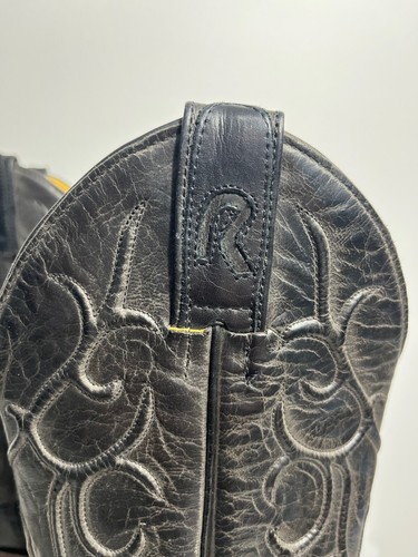 Rod Patrick Bootmakers Black Leather Cowboy Boots Size 7B Handmade Western - Picture 6 of 16