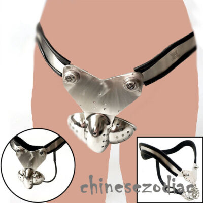EMCC Heavy Duty Stainless Steel Male Underwear Chastity Belt Lockable Peni Cage
