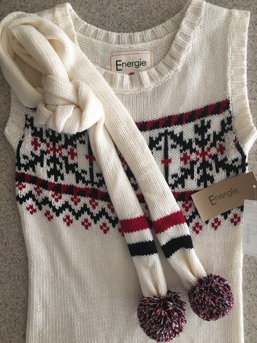 Energie Juniors S Sweater Dress \u0026 Scarf 