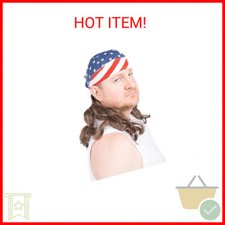 The Freebird Mullet Costume Wig Skull Cap, One Size