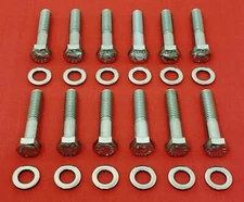 AMC V8 STOCK EXHAUST MANIFOLD BOLTS KIT STAINLESS STEEL 290 304 343 360 390 401 