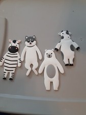 4Pcs Animal Wall Hooks Door Hangers Self Adhesive Towel Key Hat Home Decor