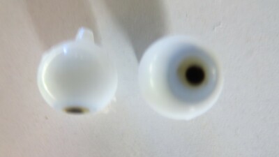 Yeux poupée ancienne bleu pâle 14mm Light Blue mouth blown eyes antique