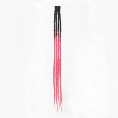 24" Colorful Clip In Dreadlocks Extensions Thin Soft Dreads Locs w/ Dreads Beads - Picture 42 of 45