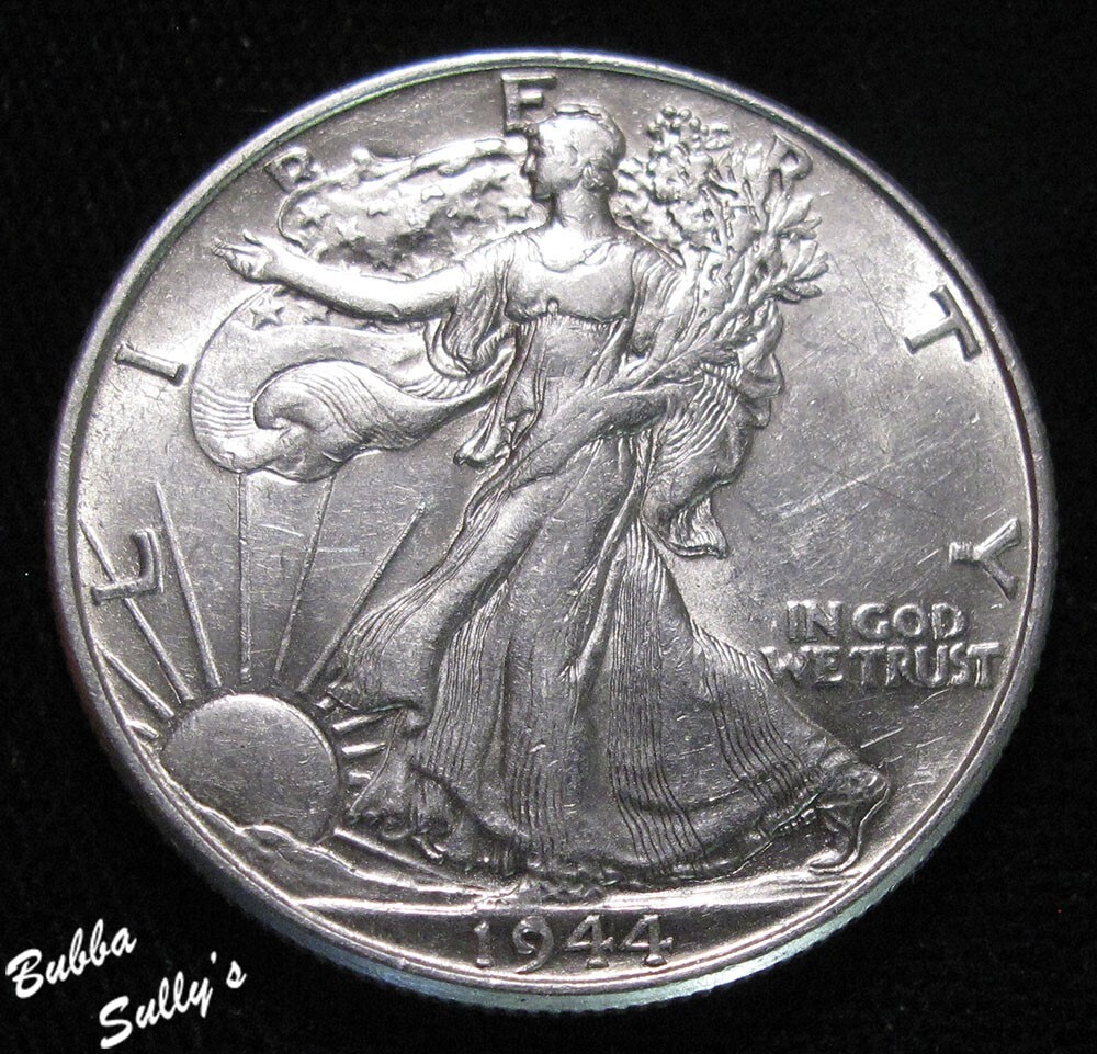 1944 Walking Liberty Half Dollar AU Details