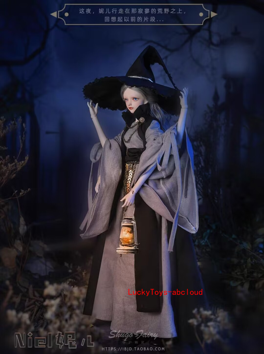 BJD Niel Witch Wizard Four Hand Doll 1/4 Resin Ball Jointed Makeup