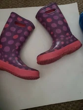 Bogs rainboots pink polka dot 5 youth 