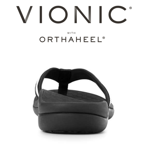 Vionic Islander Sandals | Women's Arch Support Thongs | Black | Free Postage - Picture 2 of 5