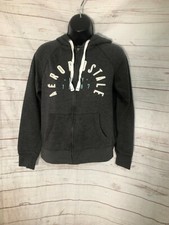 Aeropostale Women s Hoodie Full Zip Gray Sign Front Cotton Blend Size M
