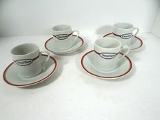 Toscany Collection Bon Appetit Demitasse Cups Saucers Set of 4 Japan
