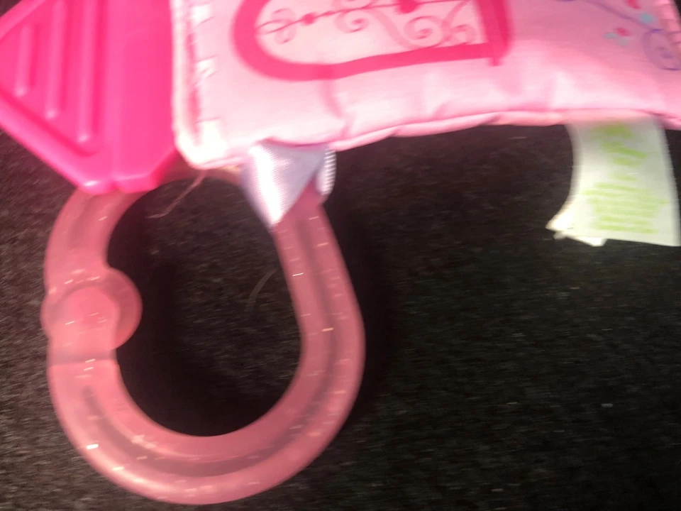 Disney Baby Princess Pink Soft Book Kids Preferred Teether Baby Girl Toy Clip On - Image 2 of 4