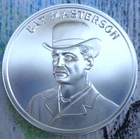 1 oz. BAT MASTERSON Gambler Journalist Wild West Legends rounds .999 fine silver