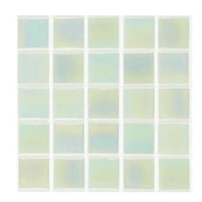 Urbn Contemporary Seafoam Green Iridescent Glass Mosaic Tile For Indoor And Outd