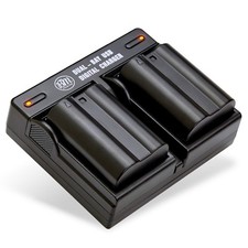 BM 2 EN-EL15 Batteries  Dual Charger for Nikon 1 V1, D500, D600, D610 D750 D800