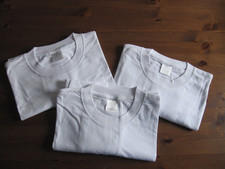 3 Stück,Unterhemd, Kurzarm ,weiß,  Größe L, 100% Baumwolle,