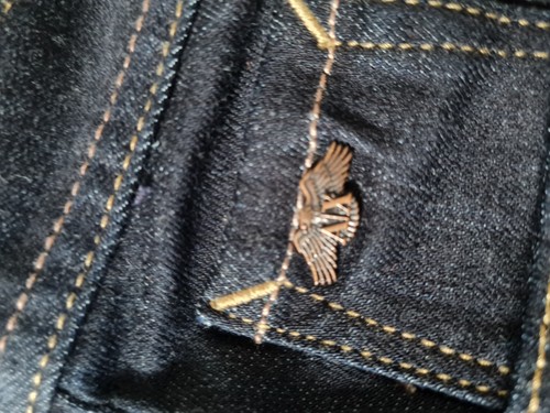 Armani Exchange 25 S Skinny Flare Womens Jeans Dark Blue Mid Rise Size UK 6 - Picture 8 of 13