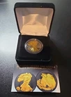 24kt Gold Obverse & Reverse Black Ruthenium Walking Liberty Silver Half dollar