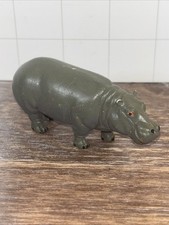 Hippopotamus Figure Retired 1994  Animal Wildlife Hippo Toy  Red Eyes
