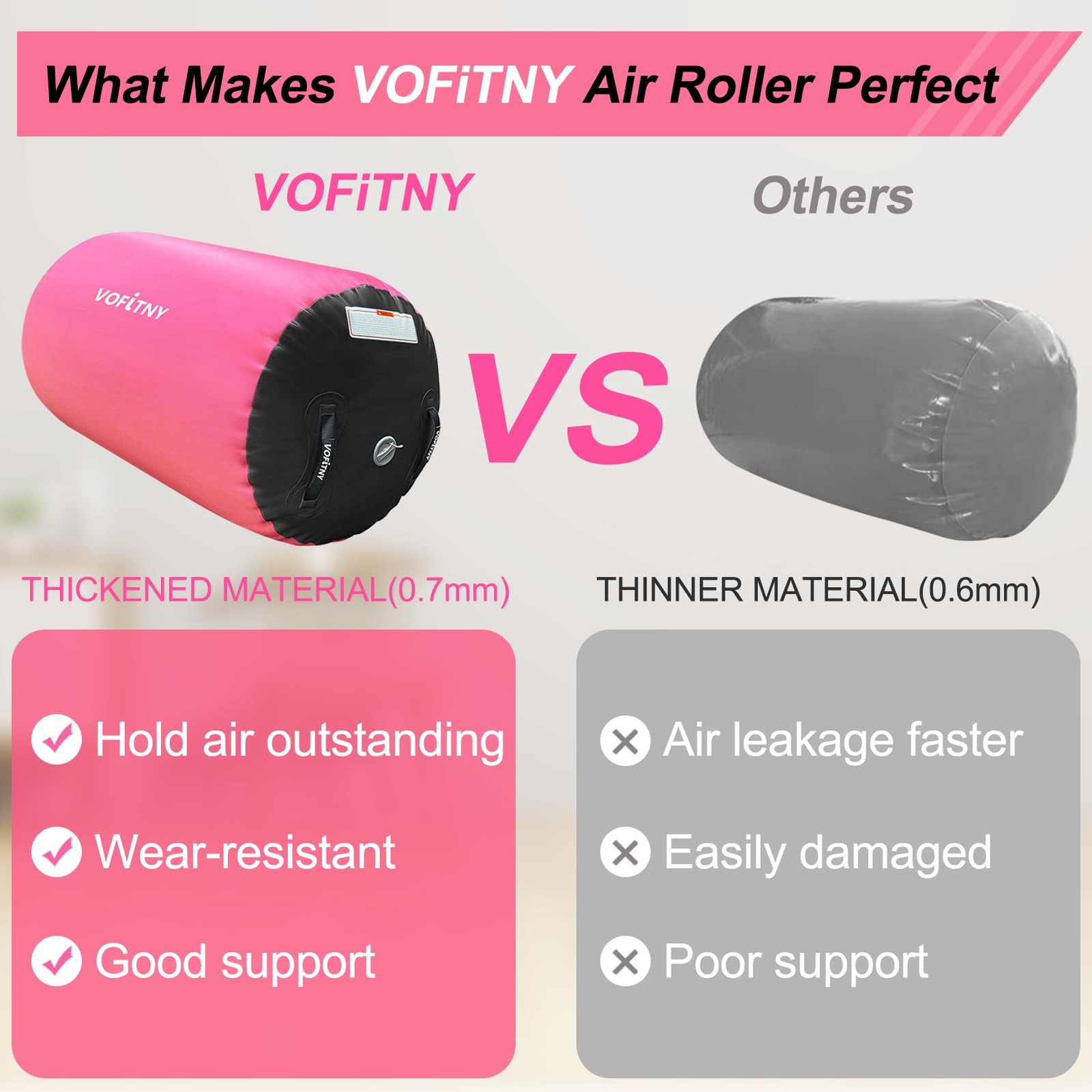 Gymnastics Air Barrel Tumbling Trainer 4t L x 2.5ft D Octagon Mat Roller Back...