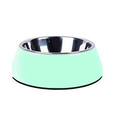 Manda Ocean Pet Bowls Stainless Steel Dog Cat Bowl Universal S, Green