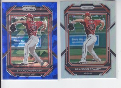 2 - 2023 Prizm BRANDON PFAADT Blue Cracked Ice + Silver Diamondbacks #141