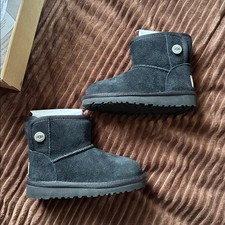 UGG Kids T Jona Black Boot - Slightly Used - Size 8