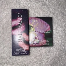 Half Magic Glitter Eyeshadow Single and Magic DripLip Gloss in Blushing Lizard