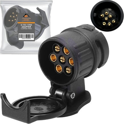 13 to 7 Pin Towing Adaptor - 13 Pin Trailer Plug Socket Adapter, for Caravan Tra