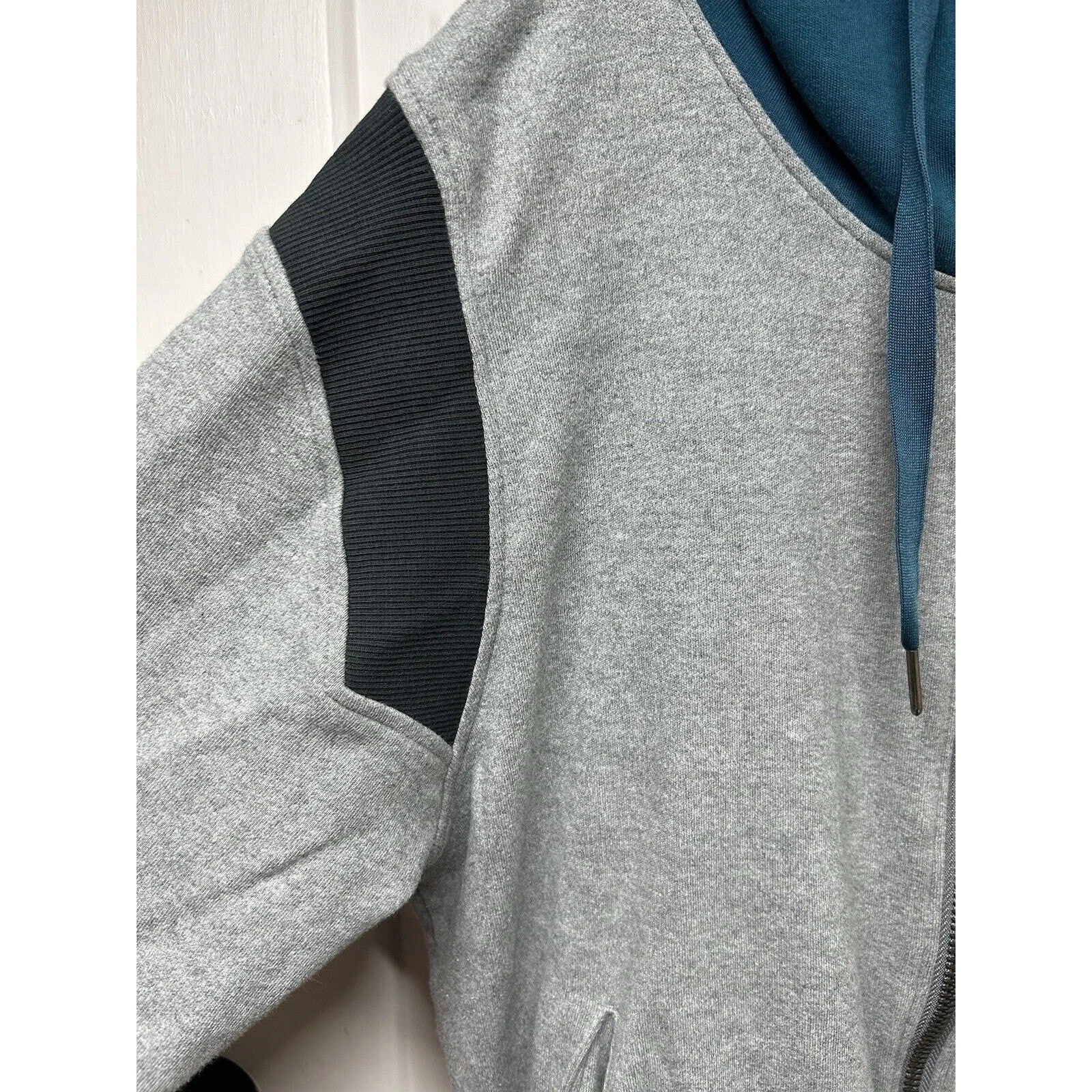 Alexander McQueen X Puma Collab donna felpa con cappuccio e zip taglia media grigio teal logo