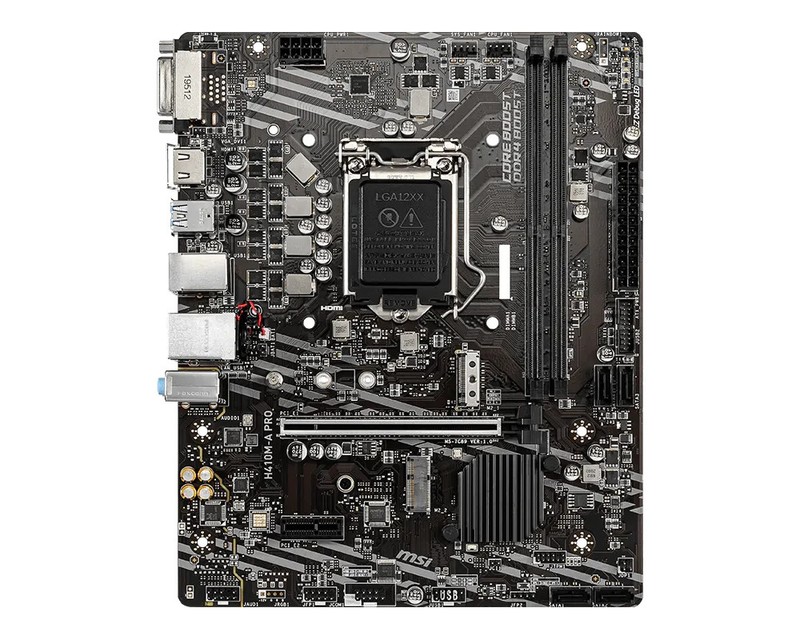 MSI H410M-A PRO mATX Motherboard with M.2  LGA1200 FOR 10th Intel  i9 i7 i5 i3