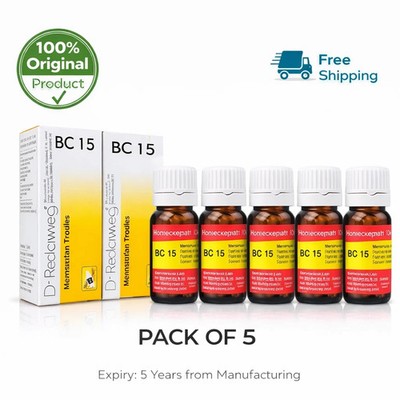 Dr Reckeweg BC 15 Tablets 20g Homeopathic General Wellness Support 5 Pack
