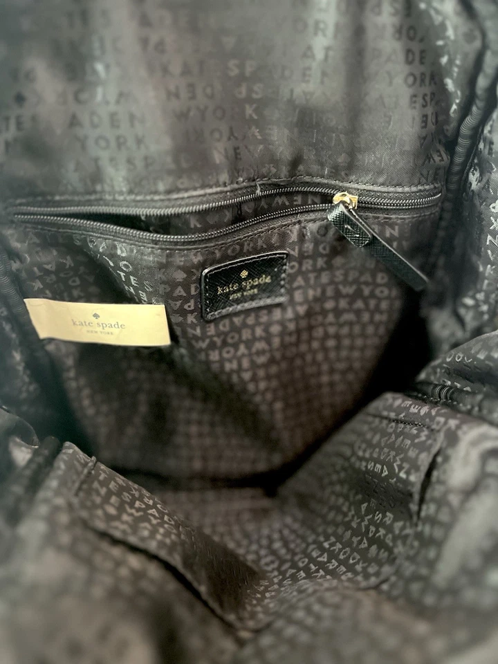 Mini mochila feminina KATE SPADE preta de náilon - Imagem 3 de 4