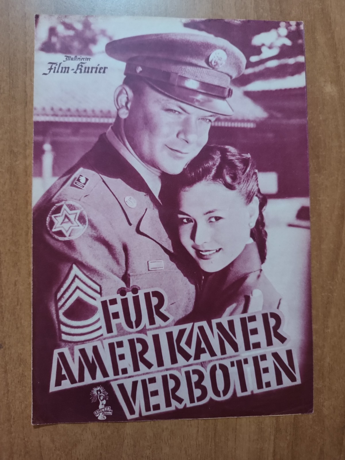 depliant film FUR AMERIKANER VERBOTEN (1955) in lingua tedesca