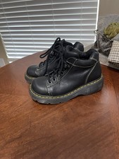 Vintage Dr. Martens 8542 Black Leather Chunky Oxford Derby Boots UK5 US6 M 7 L