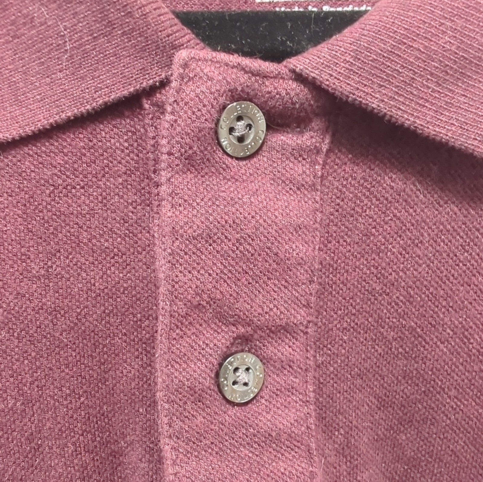 M&S Men’s Burgundy Cotton Polo Shirt 2XL Regular Fit Collared Short Sleeve image 10